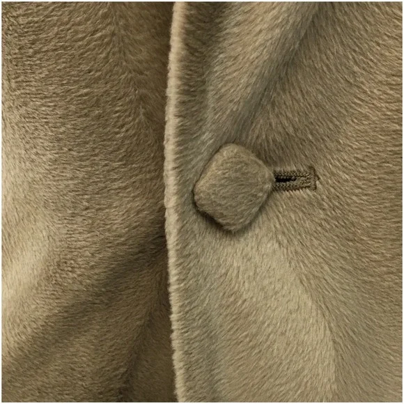 VINTAGE Mens Velvet Fur Overcoat Long Coat Jacket Wool‎ Size 40R Casual Blazer